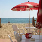 enjoy an ice cream or coffee at the beach bar